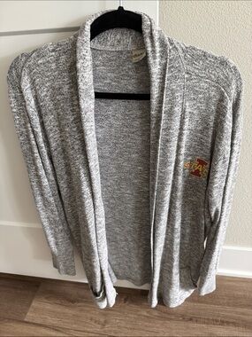Chicka-d Iowa State Gray Open-Front Cardigan Sweater